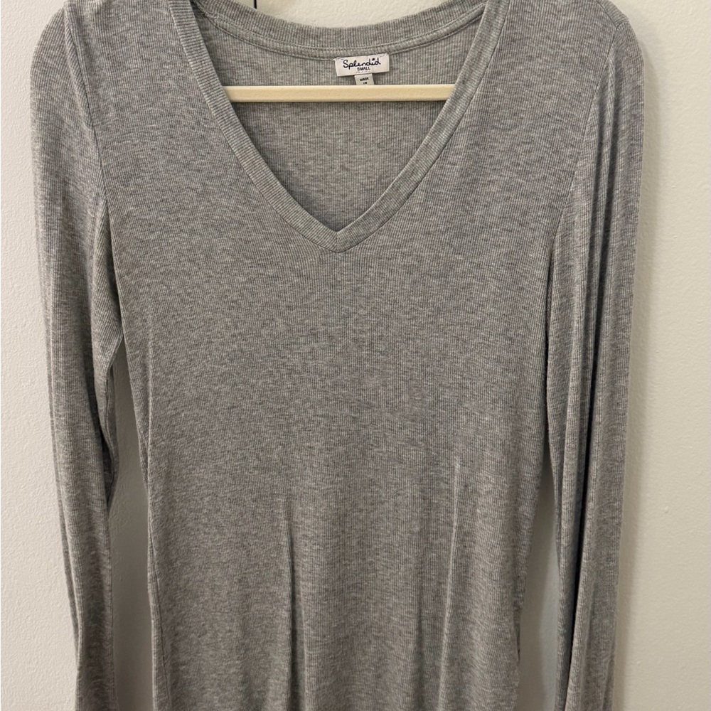 Splendid Valley Rib V-Neck Tee